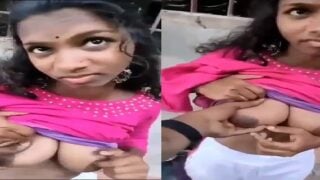 Mallu Slut Outdoor Sex Boob Press Money